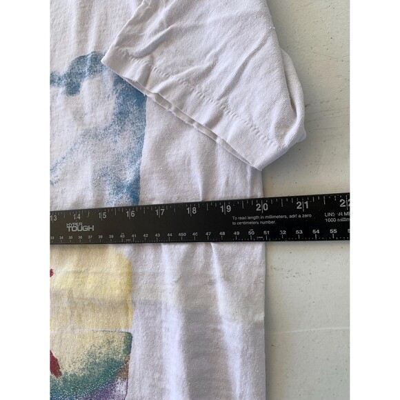 Vintage 90s Genesis We Cant Dance World Tour 1992 UK Flag T-Shirt Size L - Picture 6 of 7